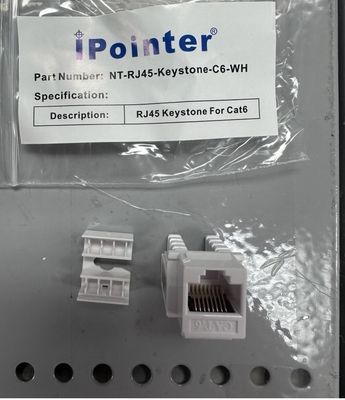 RJ45 KEYSTONE for CAT6 - WHT