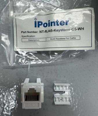 RJ45 KEYSTONE FOR CAT5 - WHT