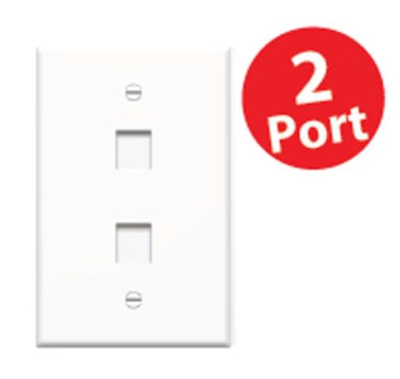 KEYSTONE WALL PLATE 2 PORT RJ45-WF2 KEYSTONE WALL PLATE 2 PORT RJ45-WF2