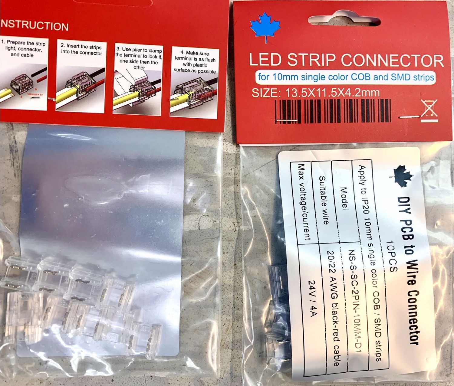 STRIP TO WIRE CONNECTOR 10MM C&C-2220 STRIP TO WIRE CONNECTOR 10MM C&C-2220