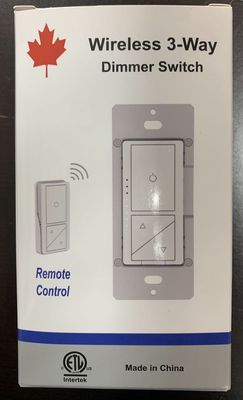 WIRELESS DIMMER SWITCH 3-WAY W/REMOTE