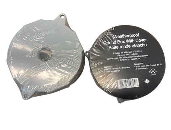 OCTAGON WEATHERPROOF METAL BOX W/COVER -GREY