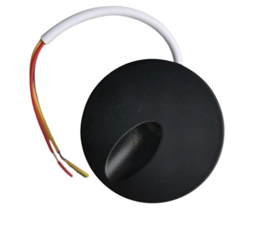 STAIR LIGHT 1W 3CCT ROUND BLK