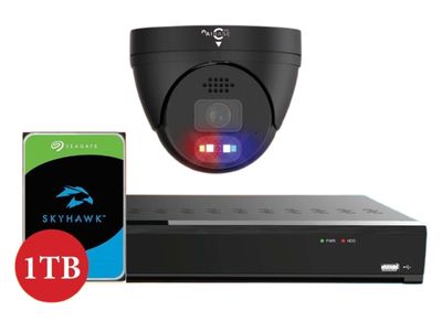 NETWORK VIDEO RECORDER SET, 4CH 4K 4POE -BLK