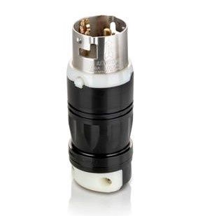 LT- BLACK & WHITE LOCKING PLUG 50A 250V INDUSTRIAL GRADE, CS8265C