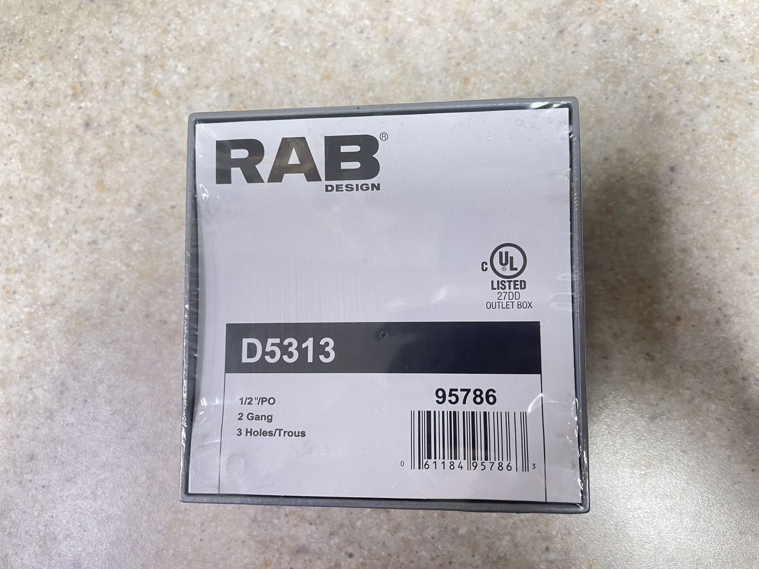 RAB 2 GANG 95786 WEATHERPROOF METAL FS BOX 1/2 RAB 2 GANG 95786 WEATHERPROOF METAL FS BOX 1/2