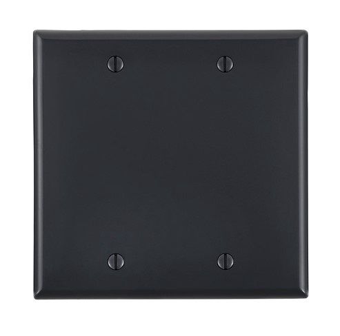 LT- 2 GANG BLANK PLATE BLK 80725-E