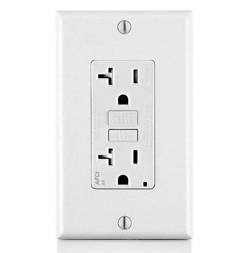 LT- 20A TR AFCI OUTLET WITH LED INDICATOR LIGHT AFTR2-W