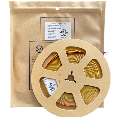 COB STRIP 24V-4MM-6W/M 4000K 5M
