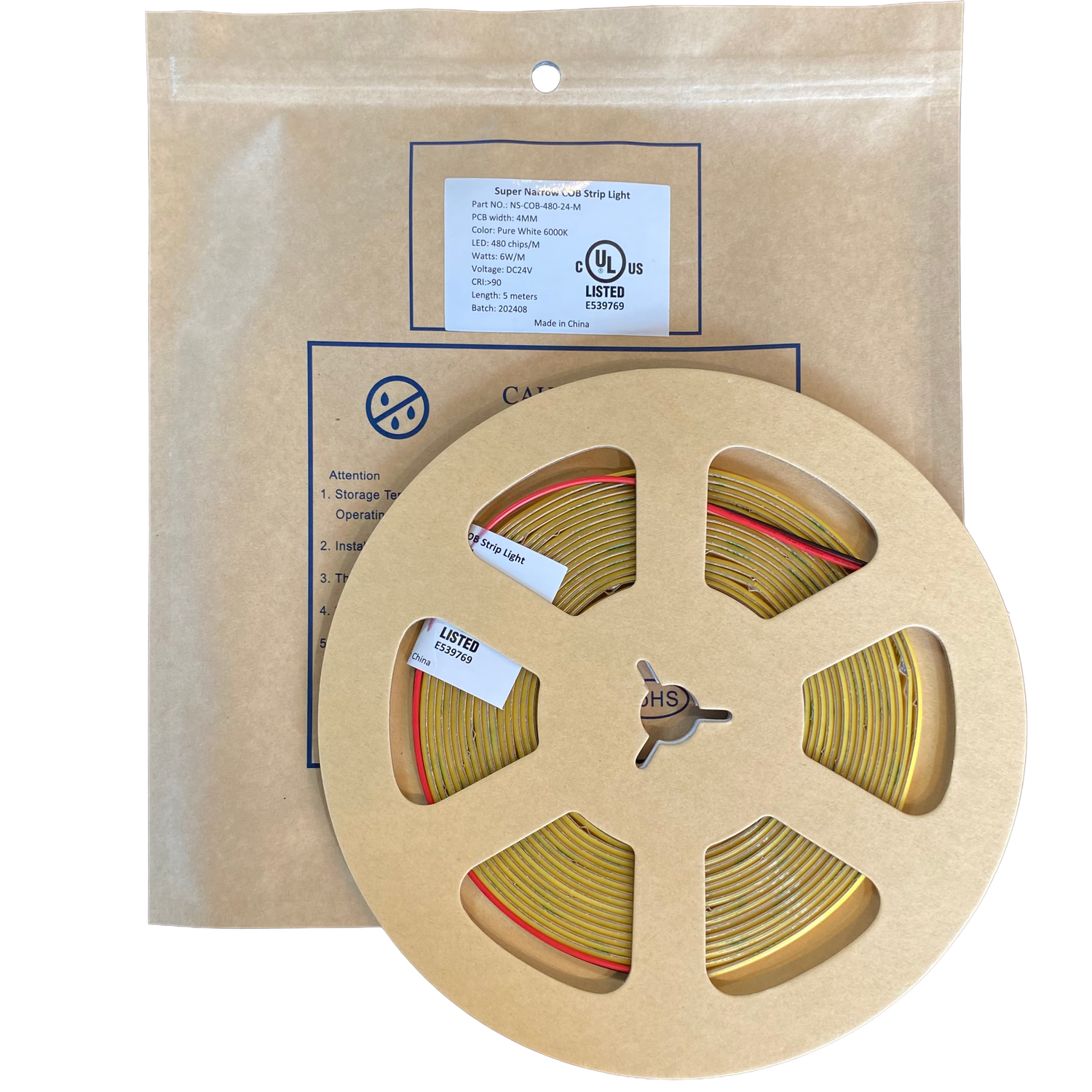 COB STRIP 24V-4MM-6W/M 6000K 5M COB STRIP 24V-4MM-6W/M 6000K 5M