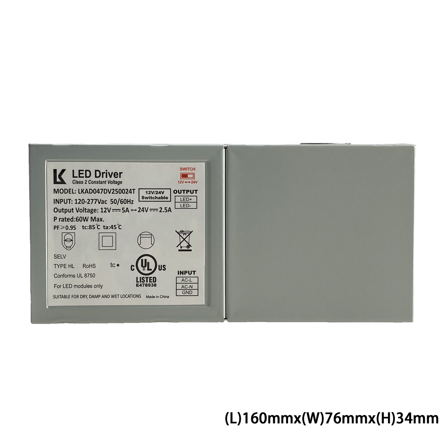 DRIVER 60W 12/24V -NO DIM
