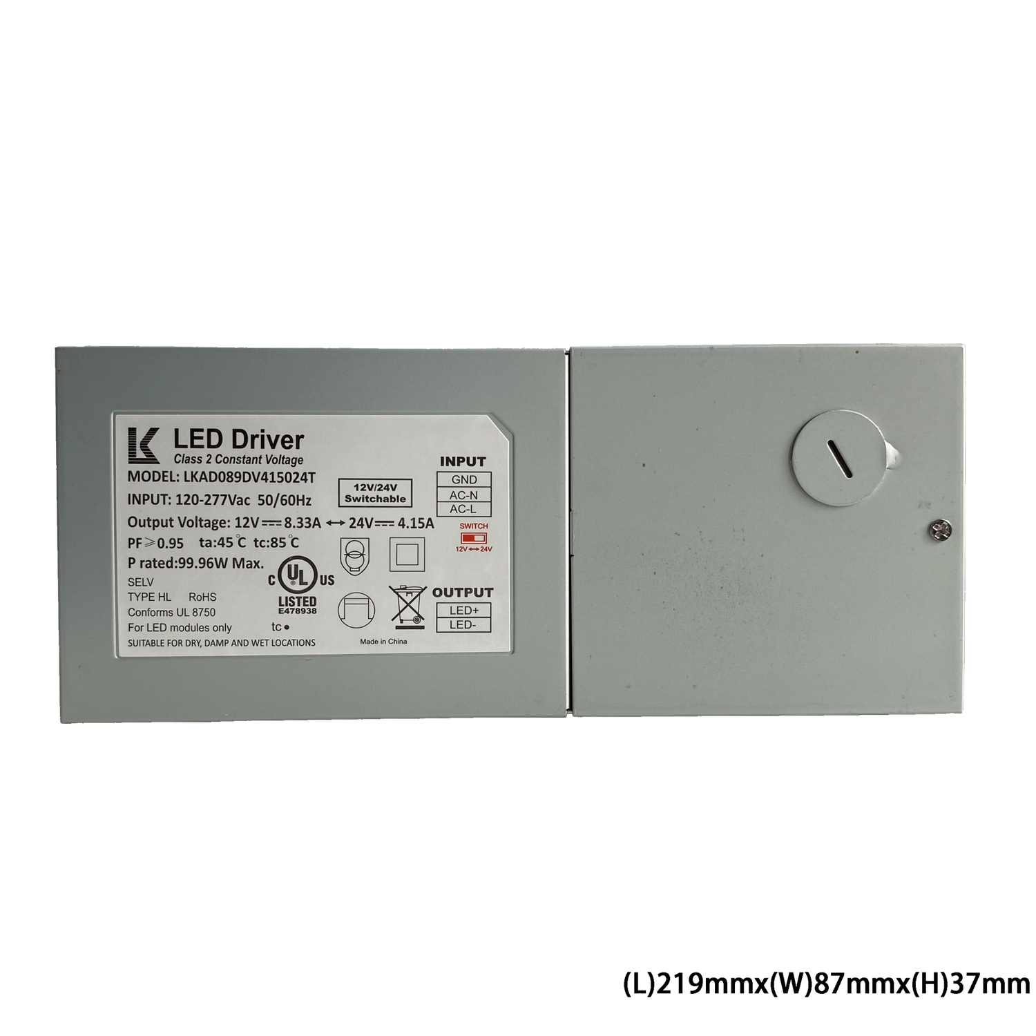 DRIVER 100W 12/24V -NO DIM DRIVER 100W 12/24V -NO DIM