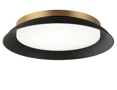 LED FLUSH MOUNT CEILING LIGHT 30W 3CCT BLACK+GOLD
