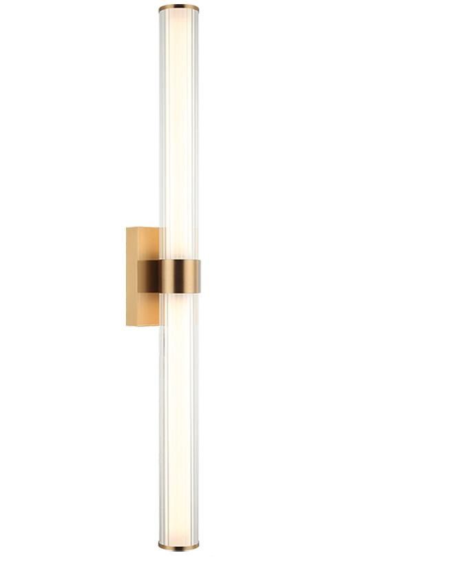 LED CLEAR RIBBED ACRYLIC LIGHT 15W 3CCT - PLATED GOLD