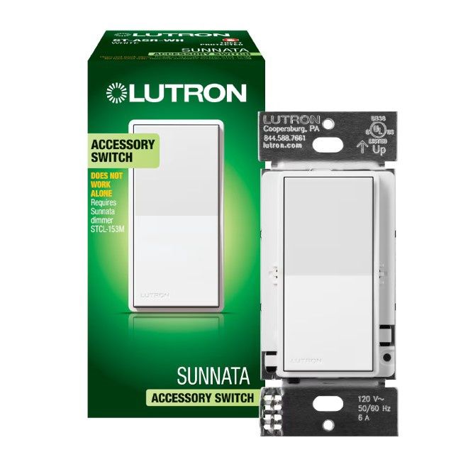 LUTRON SUNNATA ACCESSORY SWITCH ST-AS-WH