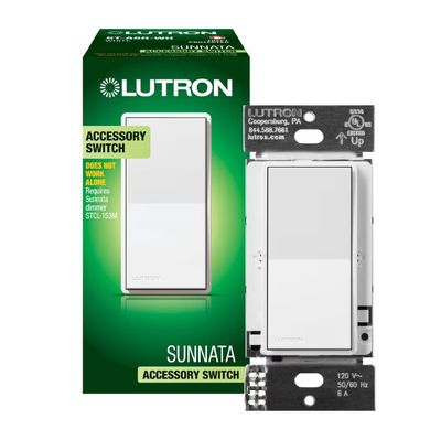 LUTRON SUNNATA ACCESSORY SWITCH ST-AS-WH
