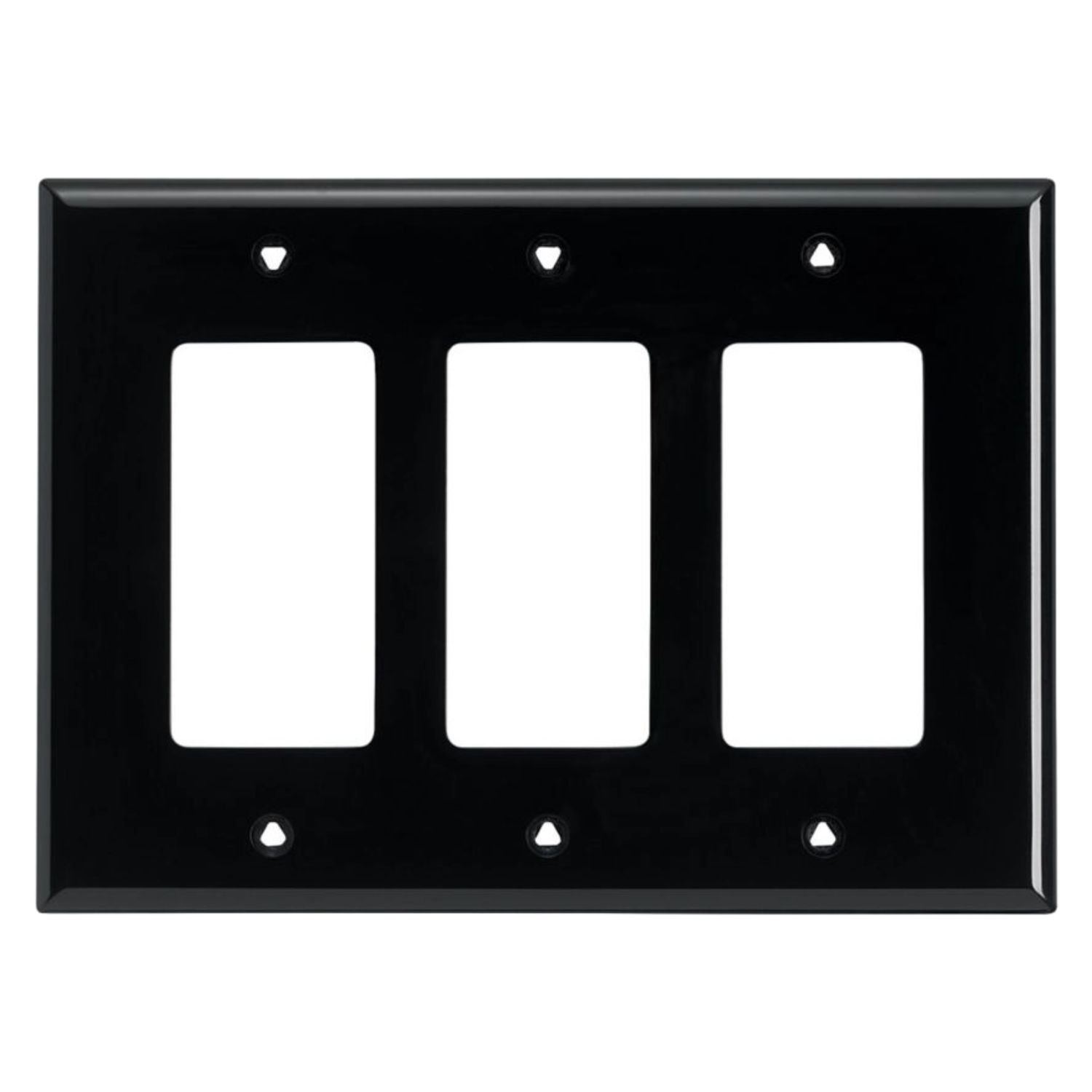 ET-3 GANG DECORA PLATE-BLK