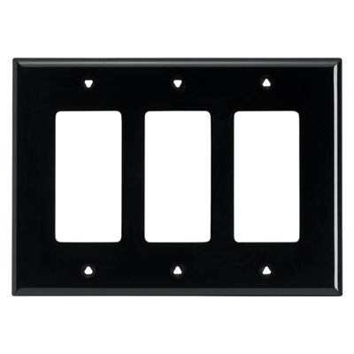 ET-3 GANG DECORA PLATE-BLK