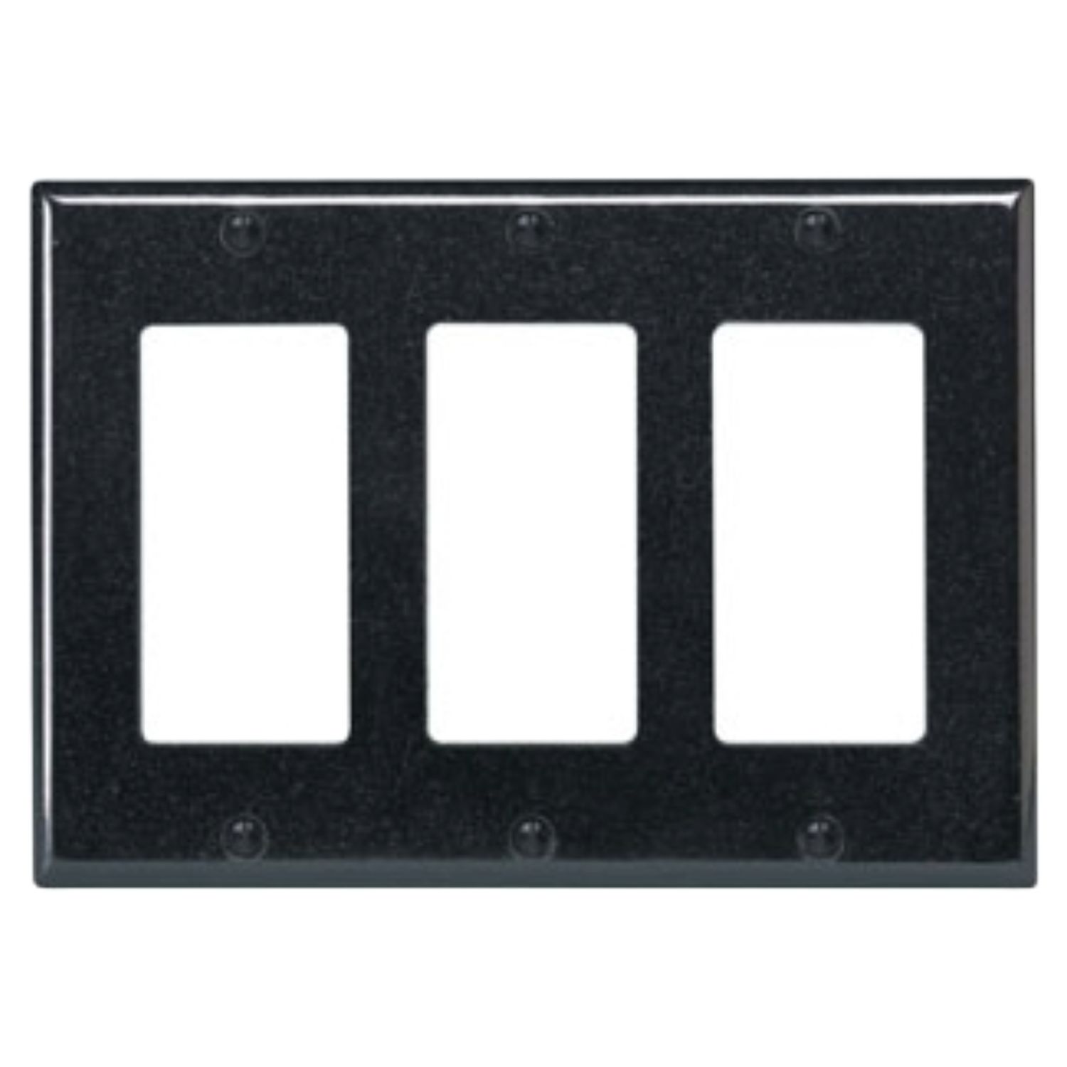 LT-3 GANG DECORA PLATE-BLK LT-3 GANG DECORA PLATE-BLK