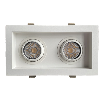 DOUBLE-HEAD CEILING 2X12W WW SQ -WHT