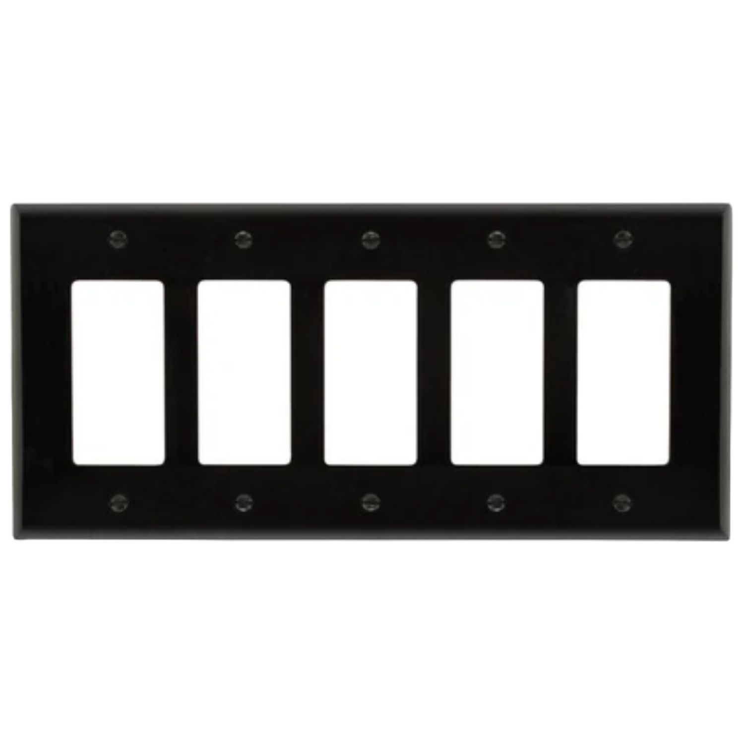 ET-5 GANG DECORA PLATE-BLK