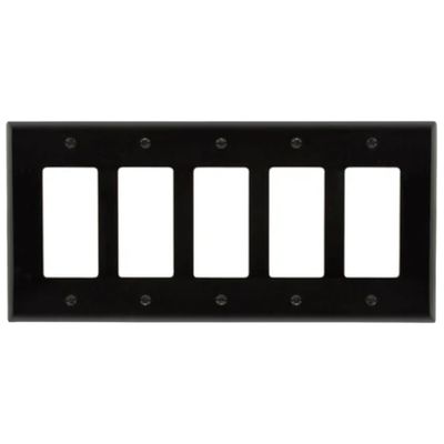 ET-5 GANG DECORA PLATE-BLK