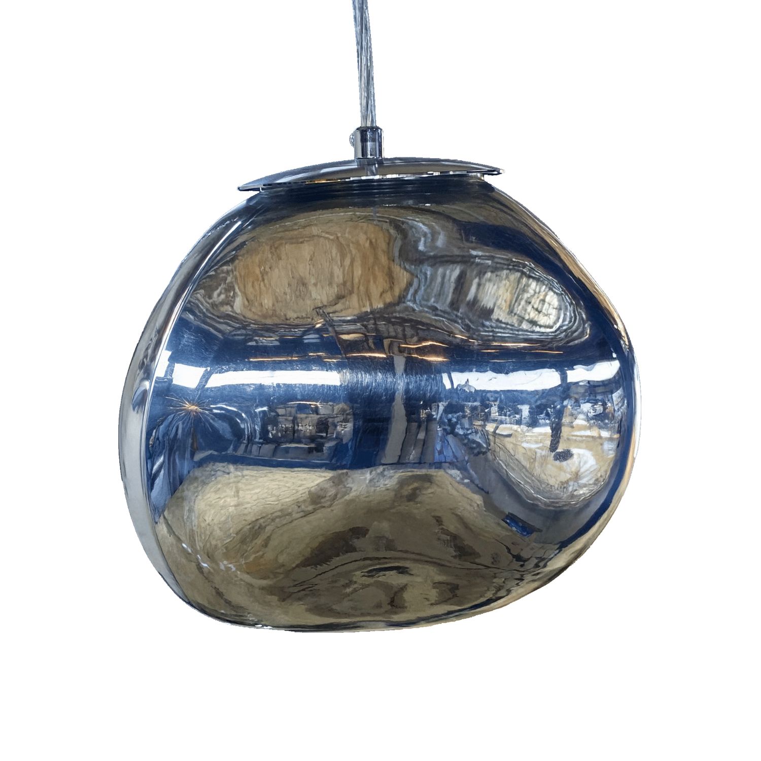 MODERN LAVA PENDANT LAMP 8" BL05 -SLIVER
