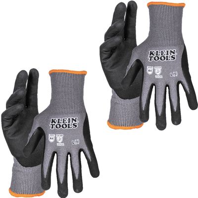 CUT 4 KNIT DIP GLOVES - LARGE 2PK