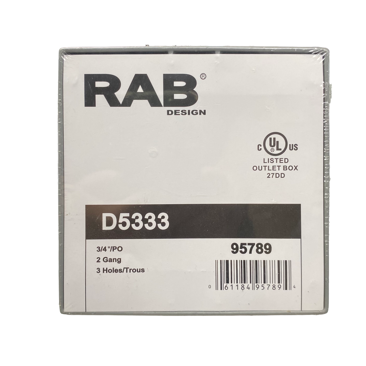 RAB 2 GANG WEATHERPROOF METAL FS BOX 3/4