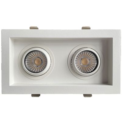 DOUBLE-HEAD BULL EYE CEILING LIGHT 2X12W 3CCT -WHT