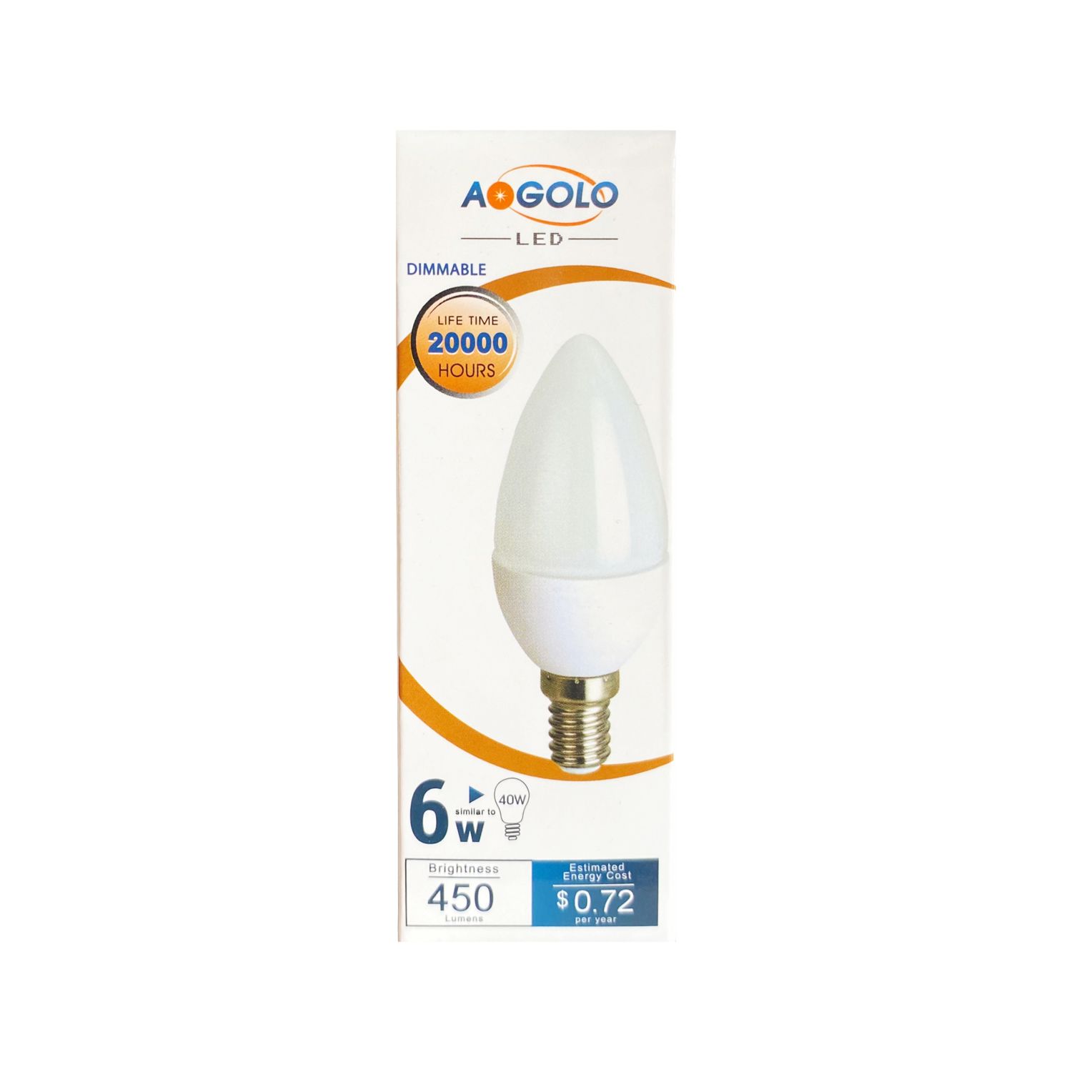 LED C35 BULB 6W E12 4000K -DIM