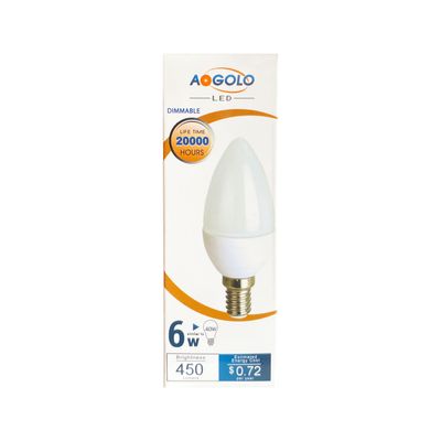 LED C35 BULB 6W E12 4000K -DIM