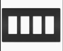 ET-4 GANG DECORA PLATE-BLK