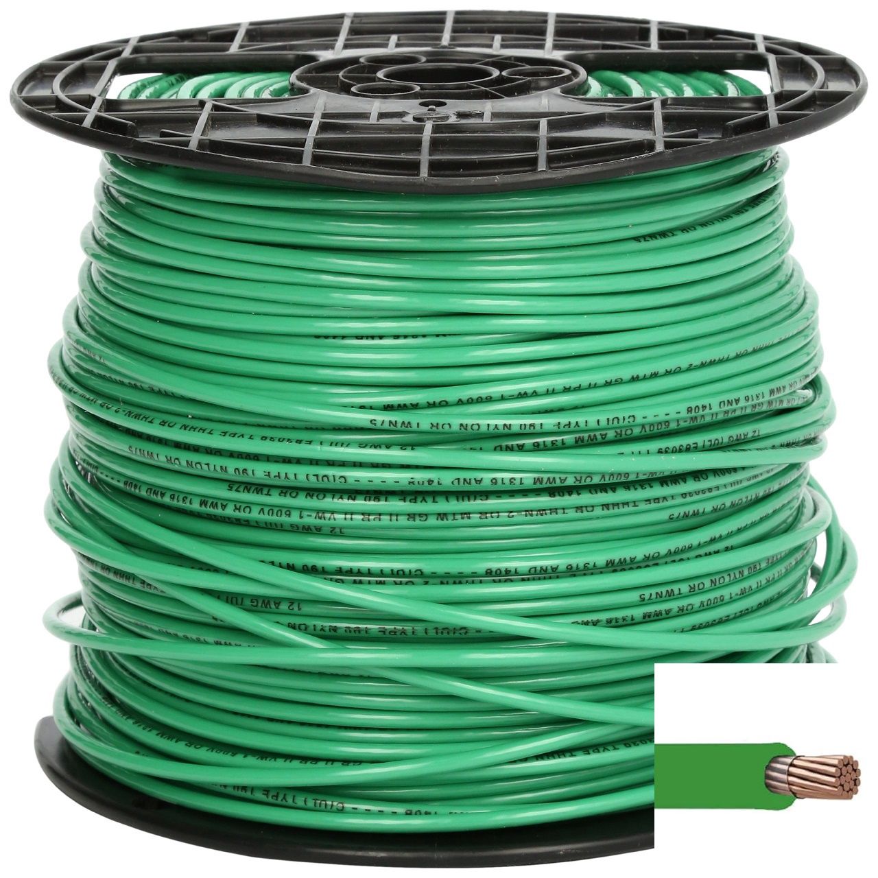 WIRE T90 #12 STR 300M - GREEN WIRE T90 #12 STR 300M - GREEN
