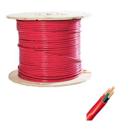 WIRE 18/3 SOLID SHIELD FIRE ALARM FT4 300M RED