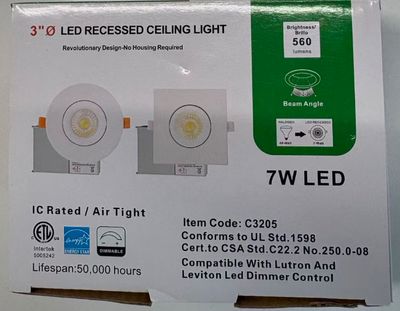 3 CCR-SPOT 7W -3CCT WHT SQ