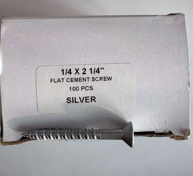CEMENT (SCR-FLAT) RUSPRO 1/4 X 2 1/4 -(100 PER)
