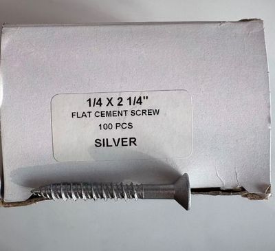 CEMENT (SCR-FLAT) RUSPRO 1/4 X 2 1/4 -(100 PER)