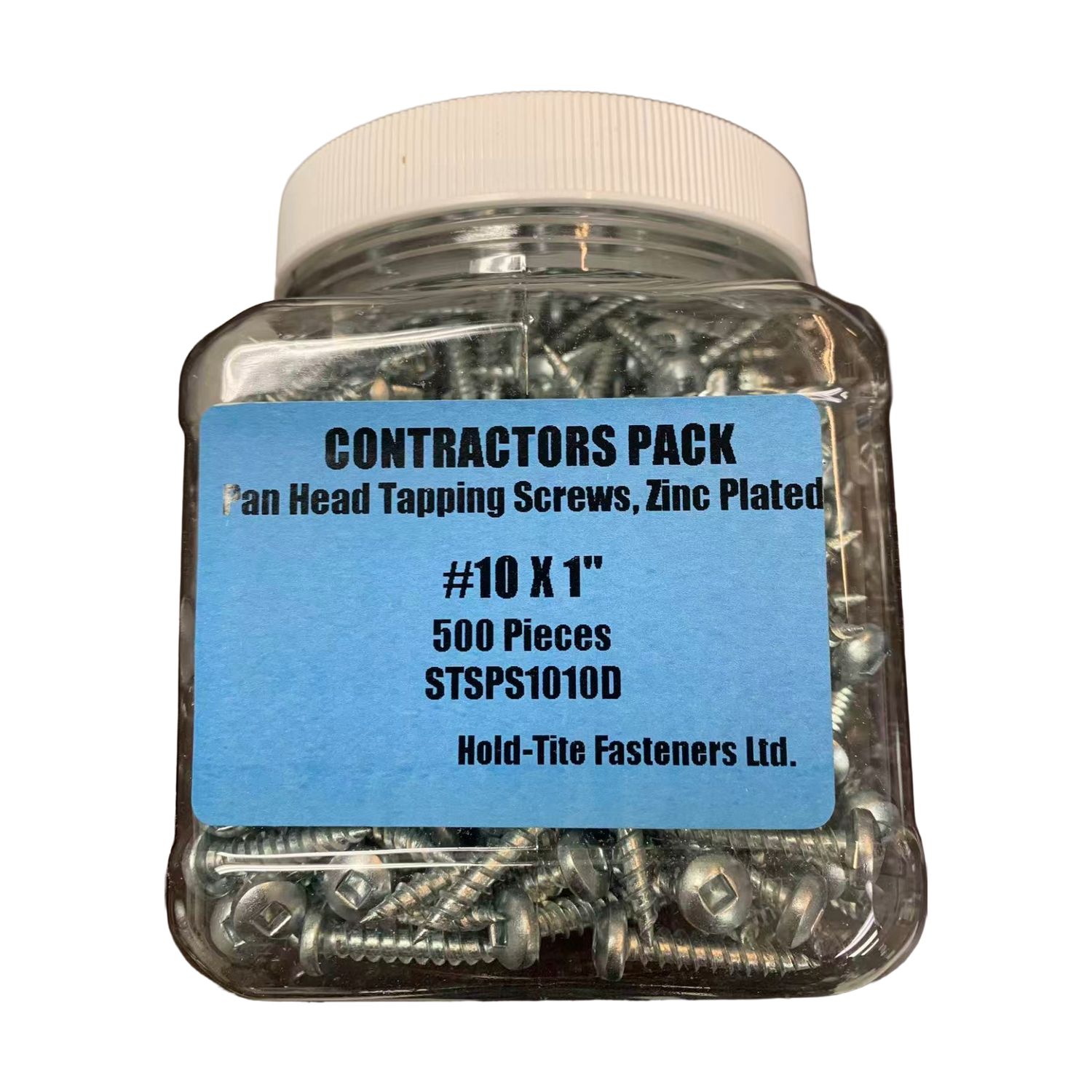 PAN TYPE A/ PAN HEAD TAPPING SCREW 500 PER JAR CONTRACTOR PAK #10 X 1