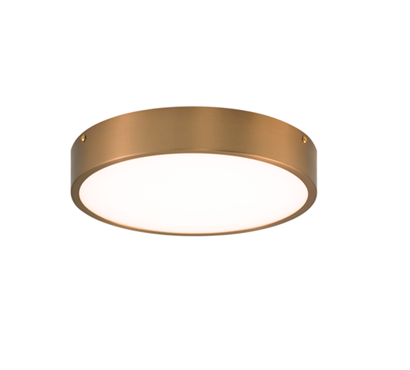 CEILING LIGHT 24W 3CCT CIRCULAR D14" X H2" PLATED GOLD 26024-X01A-GD