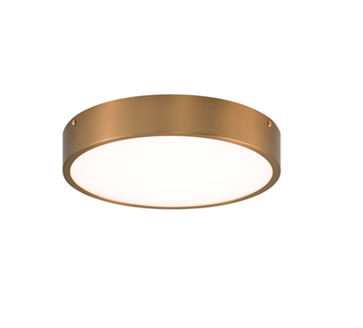 CEILING LIGHT 24W 3CCT CIRCULAR D14" X H2" PLATED GOLD 26024-X01A-GD