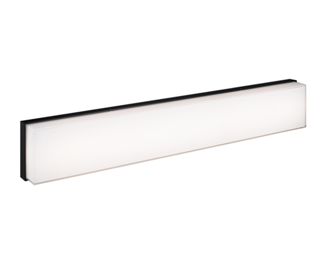 VANITY LIGHT 24W 3CCT RECTANGLE GLASS D33" X H2" CHROME 25232-W01A-CH