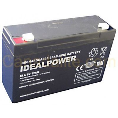 EMERGENCY LIGHT BATTERY ELA-6V-12AH RECHARGEABLE SEALED LEAD ACID BATTERY
