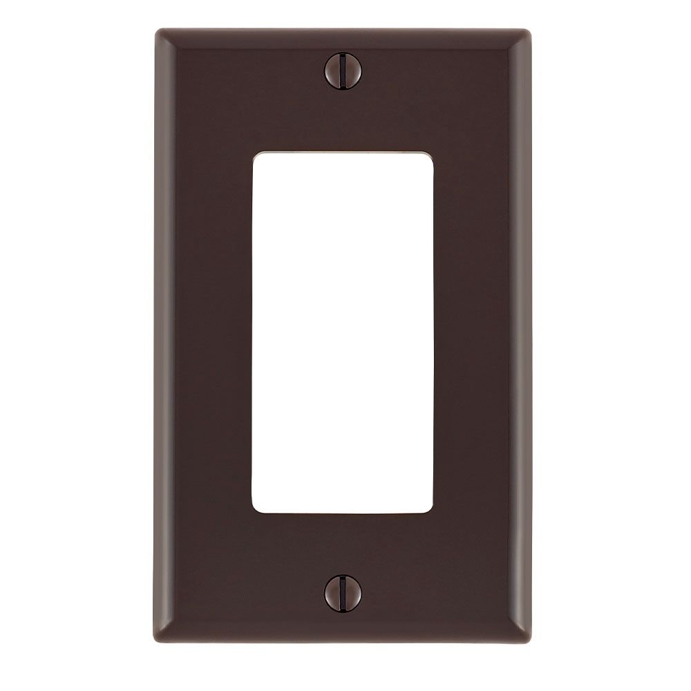 LT- 1-GANG DECORA NYLON WALLPLATE, BROWN [ 80401-N ]