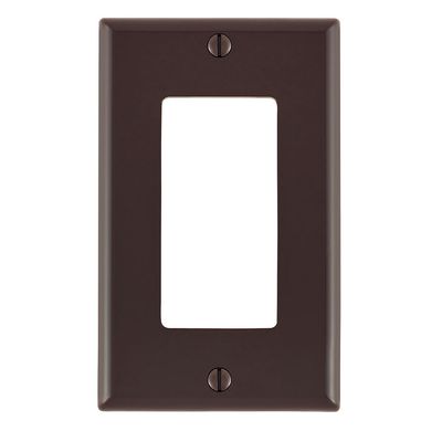 LT- 1-GANG DECORA NYLON WALLPLATE, BROWN [ 80401-N ]