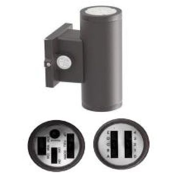 4 IN WALL SCONCE 20W/16W/12W 120-347V 3CCT UP DOWN BLACK