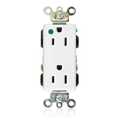 LT- 15A 125V DECORA PLUS HOSPITAL GRADE DUPLEX RECEPTACLE 16262-HGW