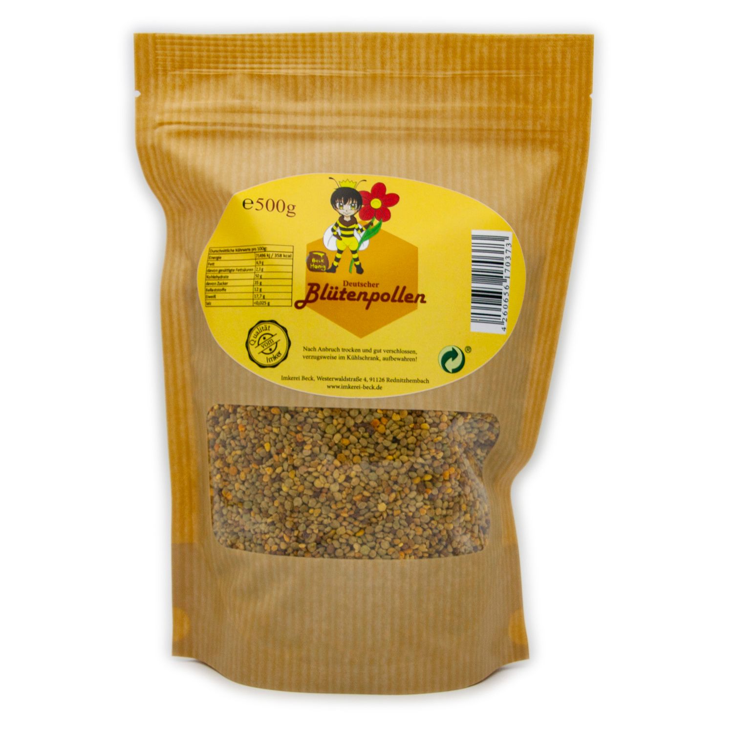 Blütenpollen vom Imker, Füllmenge: 500g