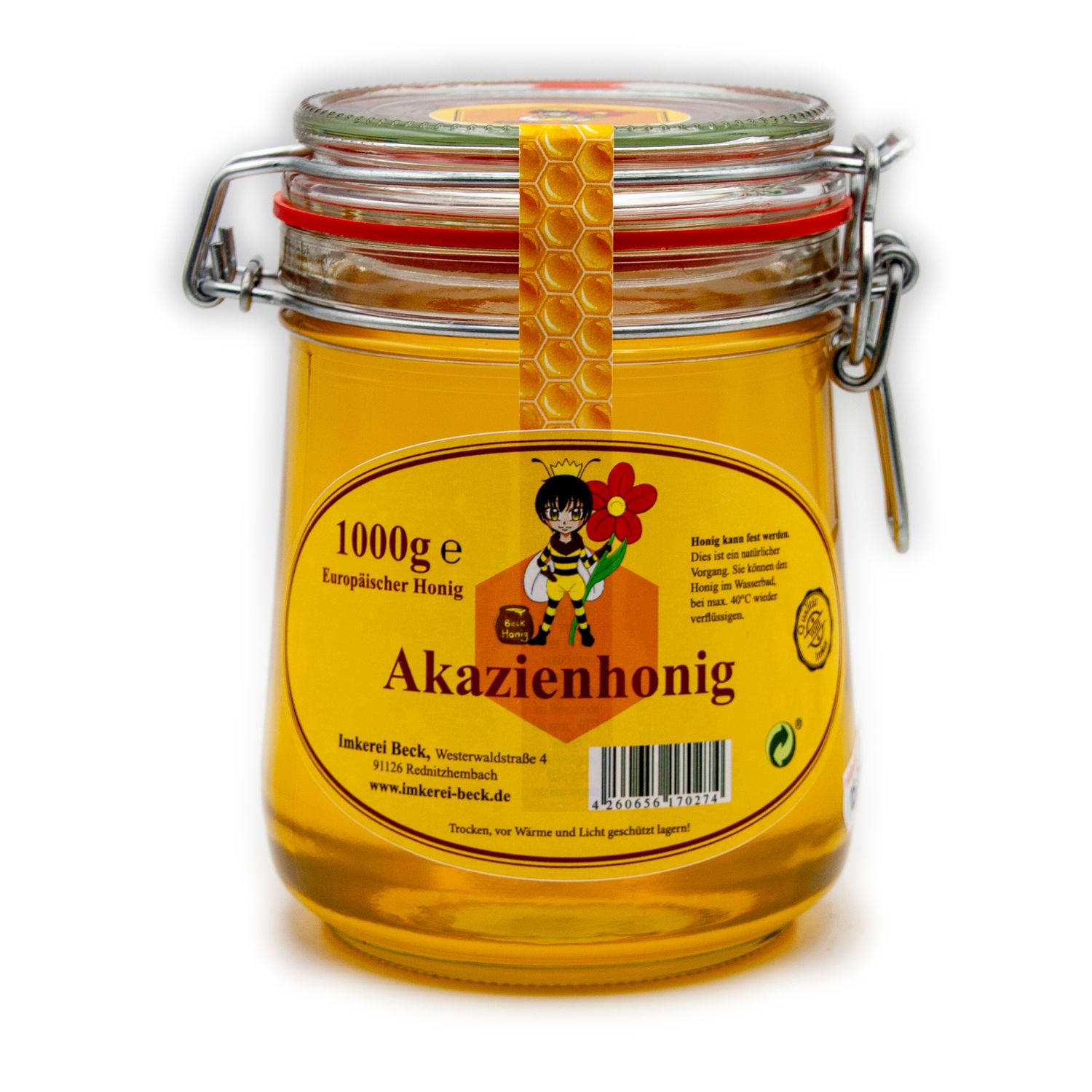 Akazienhonig – Mild &amp; klar, Füllmenge: 1000g