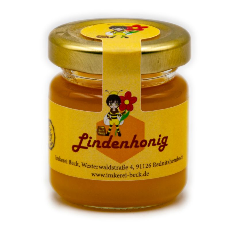 Lindenhonig 60 g – Mini-Glas (frisch &amp; krautig)
